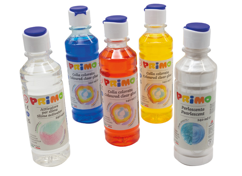 Slijmset - Primo - glitterslijm - set van 5 assorti