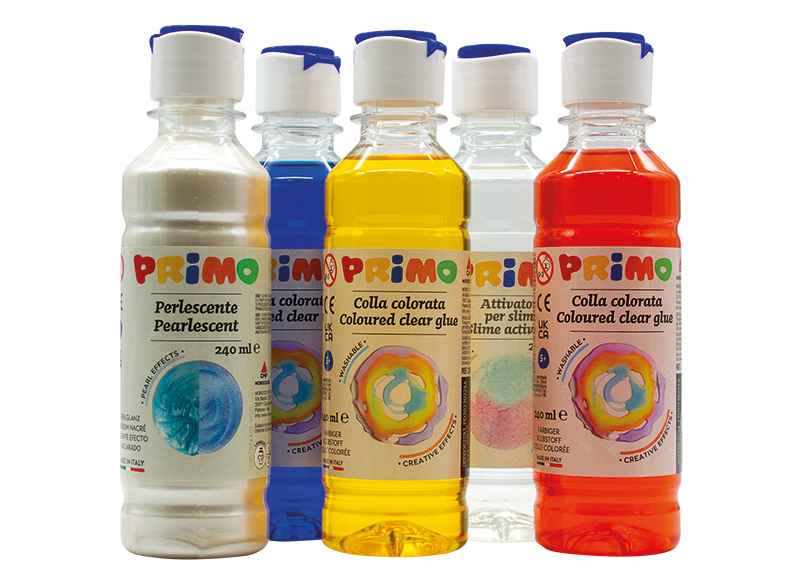 Slijm - Primo - glitterslijm - set van 5 assorti
