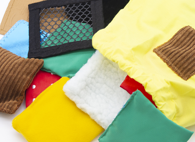 Voelstenen - Educational Insights Sensory Squares - textiel - sensorisch - voelzakje - per set