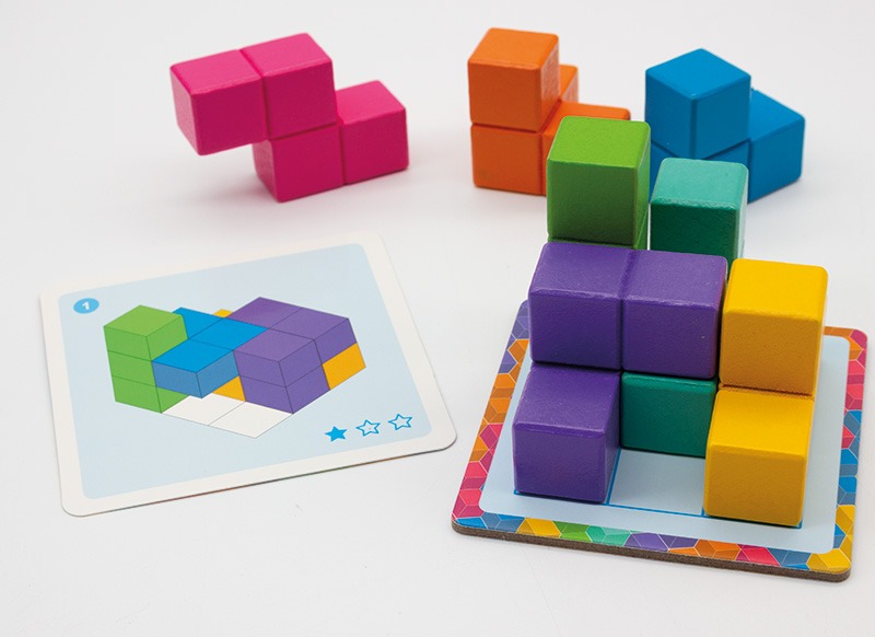 Denkspel - Djeco - Cubissimo - kleurrijke kubus - per spel