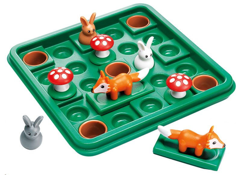 Denkspel - SmartGames Jump In' - konijnen - wolf - bos - per spel