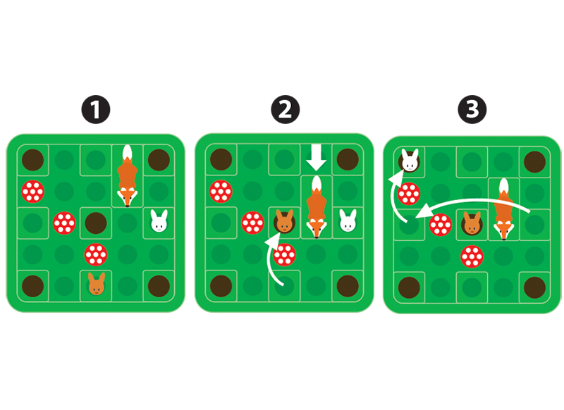 Denkspel - SmartGames Jump In' - konijnen - wolf - bos - per spel