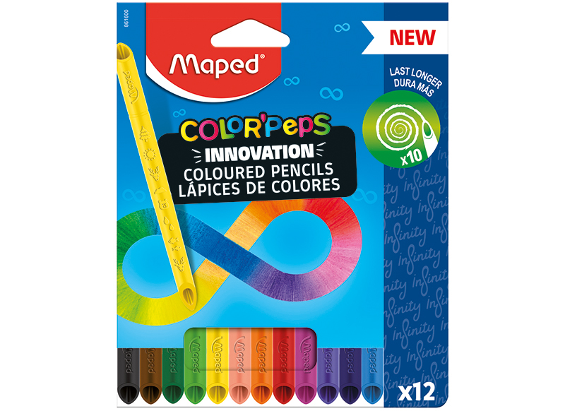 orgaan temperatuur verdrievoudigen Kleurpotloden - Maped Color'peps Infinity - innovatief - driehoekig - set  van 12 assorti - Smartiest