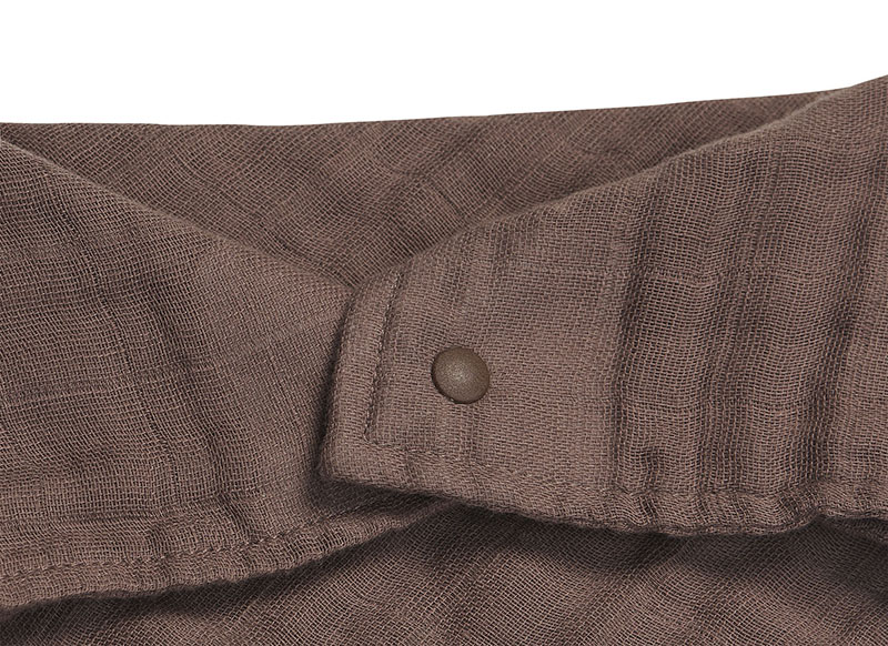 Slab - Jollein - bandana wrinkled cotton - chestnut - per 2 stuks