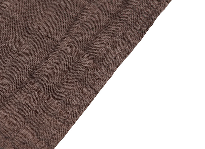 Slab - Jollein - bandana wrinkled cotton - chestnut - per 2 stuks
