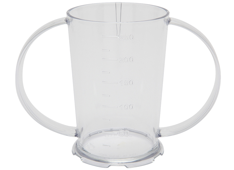 Beker - Harfield - 25 cl - kunststof - met 2 handvaten - transparant - per stuk