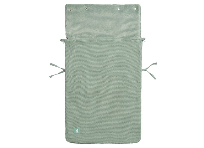 Voetenzak - Jollein - voor autostoel groep 0+ 3/5 punts gordel - basic knit - forest green - per stuk