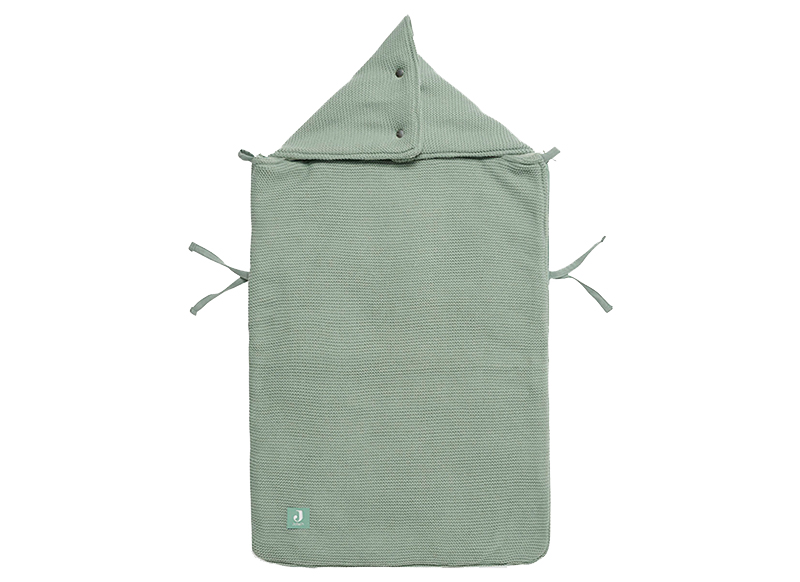 Voetenzak - Jollein - voor autostoel groep 0+ 3/5 punts gordel - basic knit - forest green - per stuk