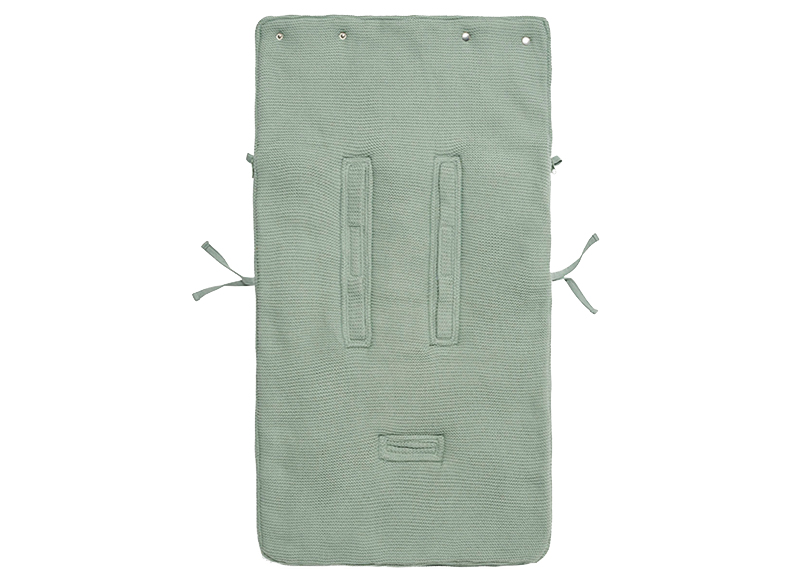 Voetenzak - Jollein - voor autostoel groep 0+ 3/5 punts gordel - basic knit - forest green - per stuk