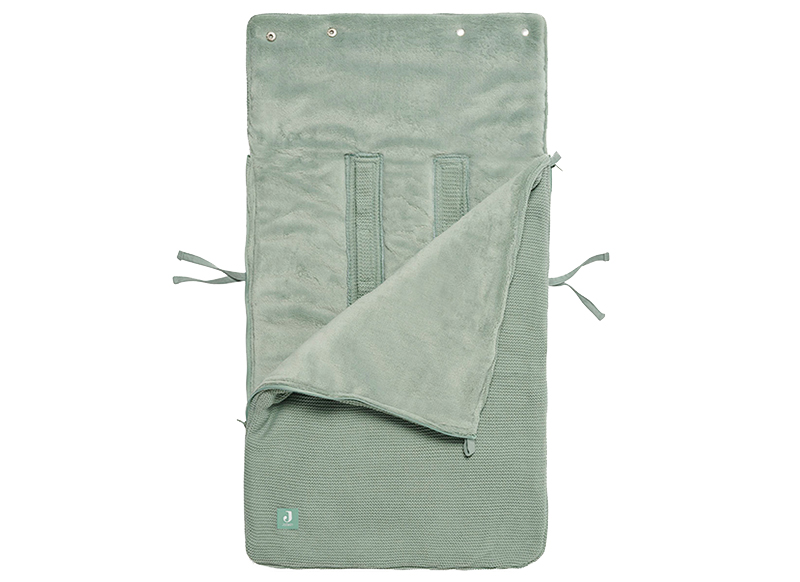 Voetenzak - Jollein - voor autostoel groep 0+ 3/5 punts gordel - basic knit - forest green - per stuk