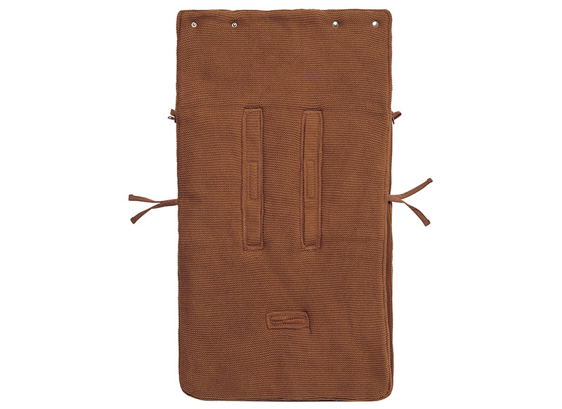 Voetenzak - Jollein - voor autostoel groep 0+ 3/5 punts gordel - basic knit - caramel - per stuk