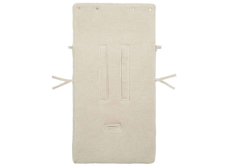 Voetenzak - Jollein - voor autostoel groep 0+ 3/5 punts gordel - basic knit - nougat - per stuk