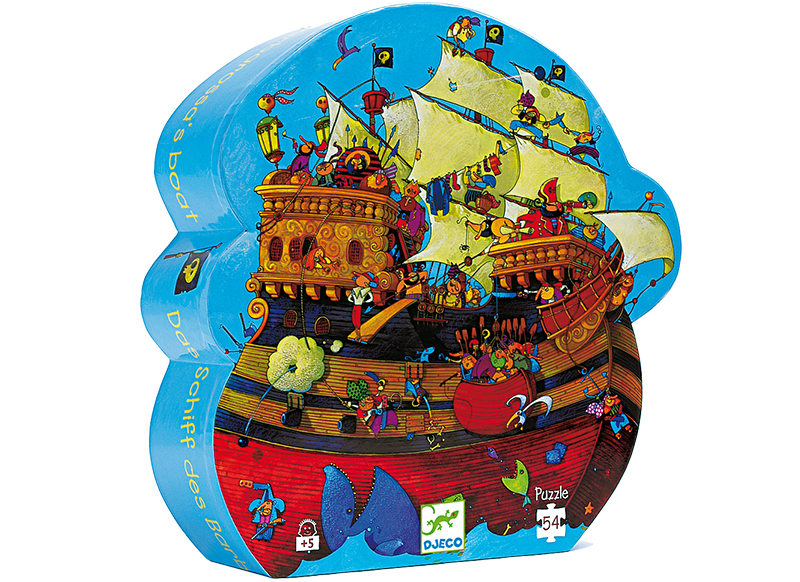 Themapuzzel - Djeco - schip - zeerovers - 54 stukjes - per stuk