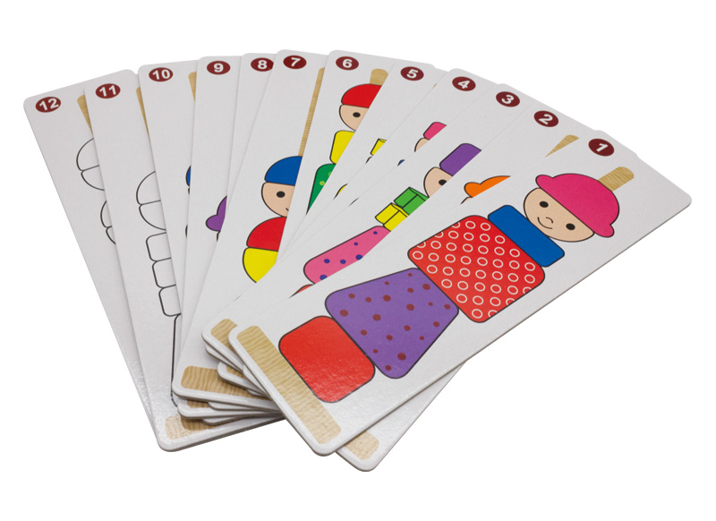Kleur en vorm - nabouwen - Gogo Toys - poppentoren - hout - per spel