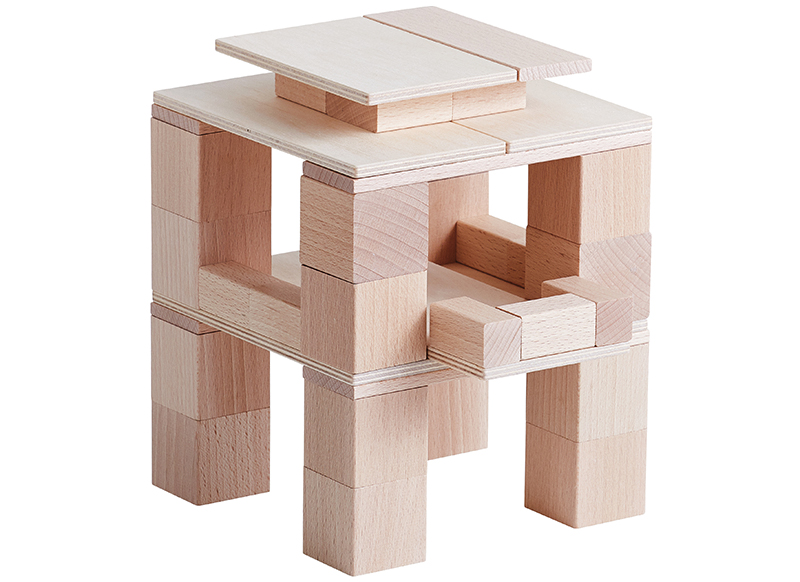 Houten blokken - clever up! bouwstenen - Haba - set van 108