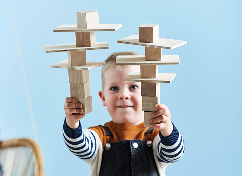Houten blokken - clever up! bouwstenen - Haba - set van 108