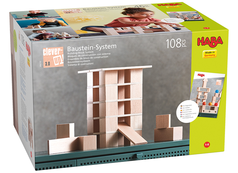Houten blokken - clever up! bouwstenen - Haba - set van 108