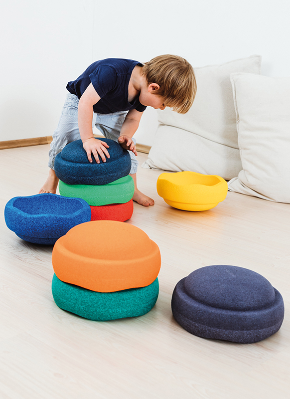 Bewegingsmateriaal - Stapelstein - grote regenboogset - set van 8
