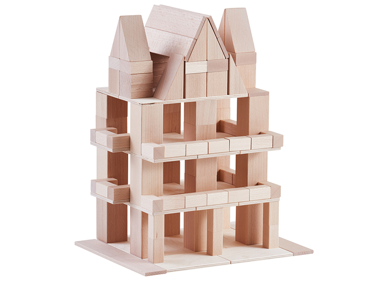 Houten blokken - clever up! bouwstenen - Haba - set van 160