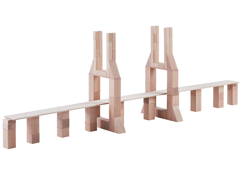 Houten blokken - clever up! bouwstenen - Haba - set van 160