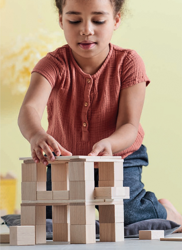 Houten blokken - clever up! bouwstenen - Haba - set van 160