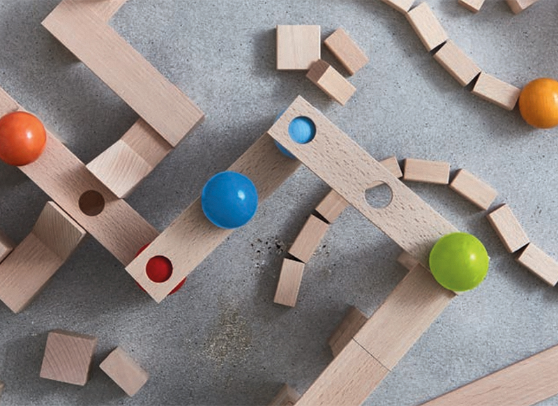 Houten blokken - clever up! bouwstenen - Haba - set van 160