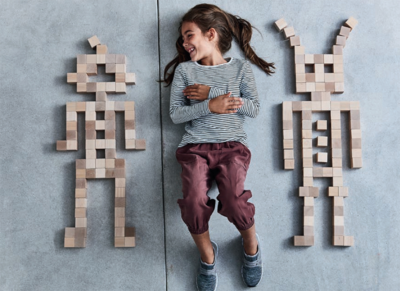 Houten blokken - clever up! bouwstenen - Haba - set van 160