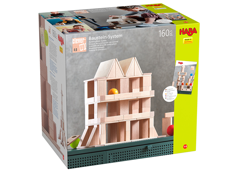 Houten blokken - clever up! bouwstenen - Haba - set van 160
