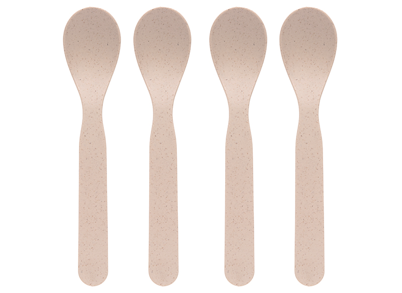 Eetgerei - bestek - Lassig - lepels - Uni - set van 4 - powder pink - leverbaar in 4 kleuren