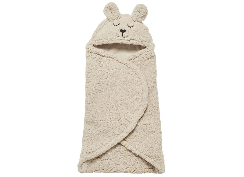 Wikkeldeken - Jollein - bunny - nougat - per stuk
