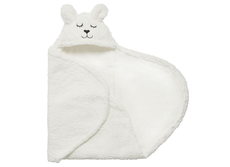 Wikkeldeken - Jollein - bunny - off-white - per stuk