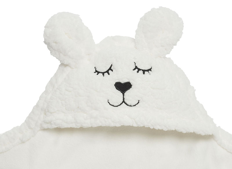 Wikkeldeken - Jollein - bunny - off-white - per stuk