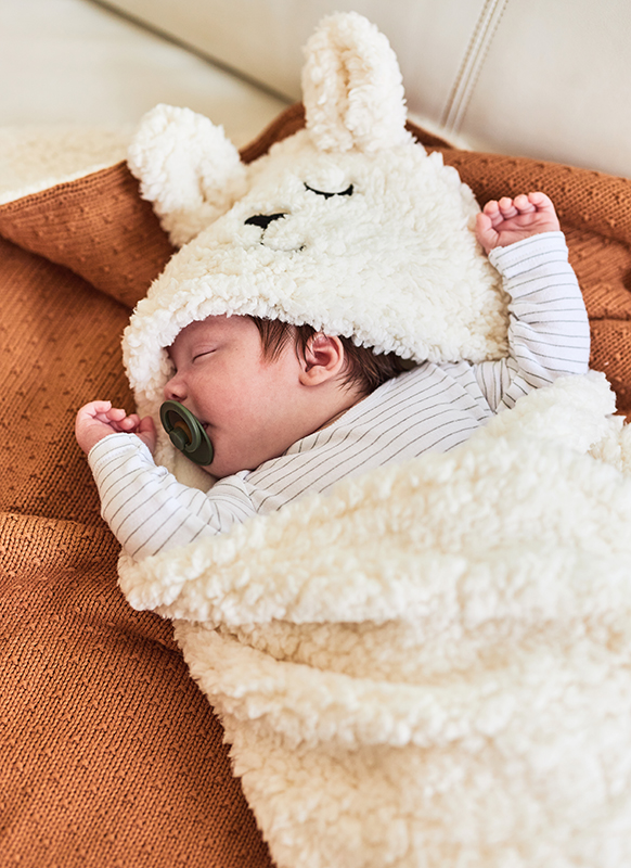Wikkeldeken - Jollein - bunny - off-white - per stuk