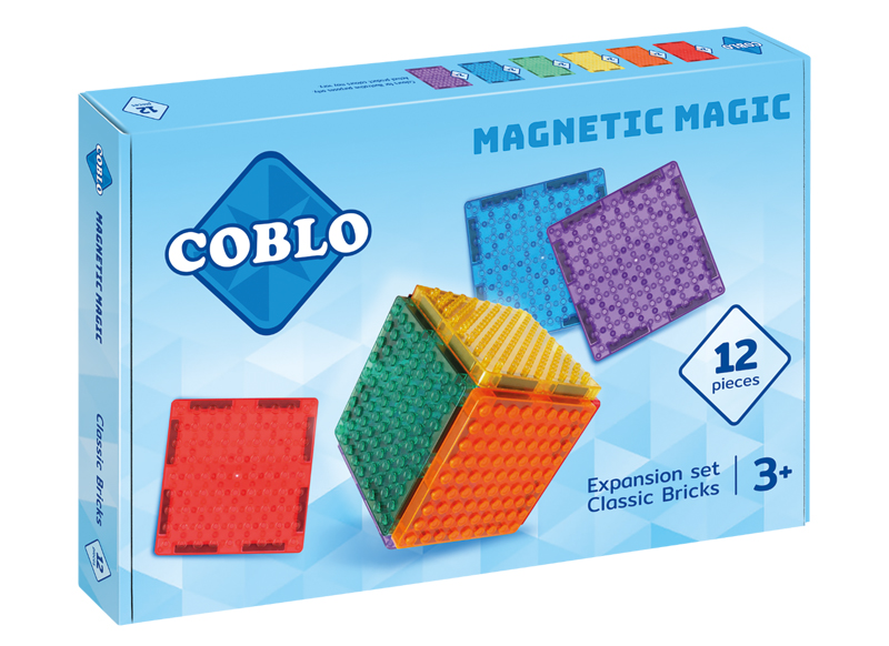 Bouwset - Coblo Bricks - magnetisch - LEGO - set van 12