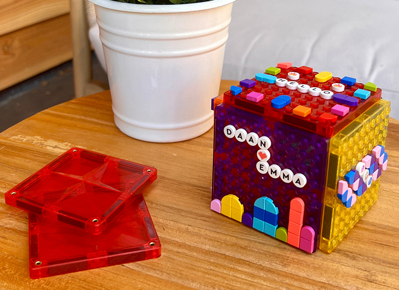 Bouwset - Coblo Bricks - magnetisch - LEGO - set van 12