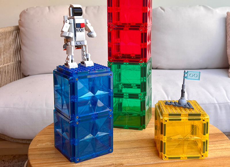 Bouwset - Coblo Bricks - magnetisch - LEGO - set van 12