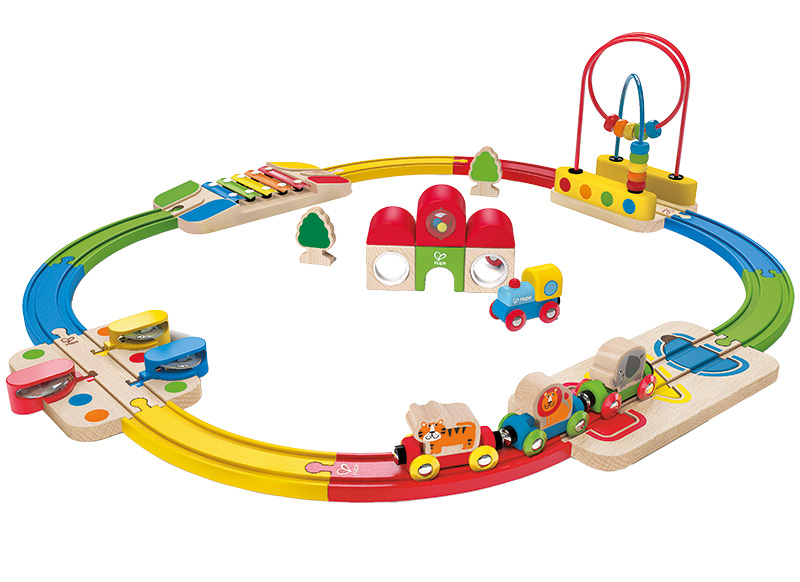 Spoorbaan - Hape  regenboog-puzzel