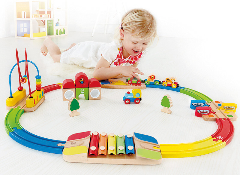 Spoorbaan - Hape  regenboog-puzzel