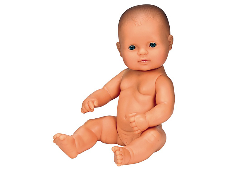 Poppen - babypop - Miniland Baby Doll - zonder haar - 32 cm - meisje - europees - per stuk