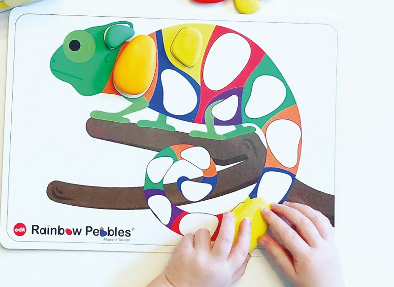 Kleur en vorm - EDX Education Rainbow Pebbles - regenboogstenen - speelset - per spel