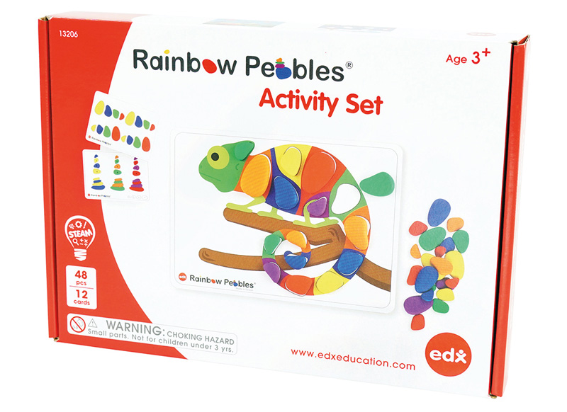 Kleur en vorm - EDX Education Rainbow Pebbles - regenboogstenen - speelset - per spel