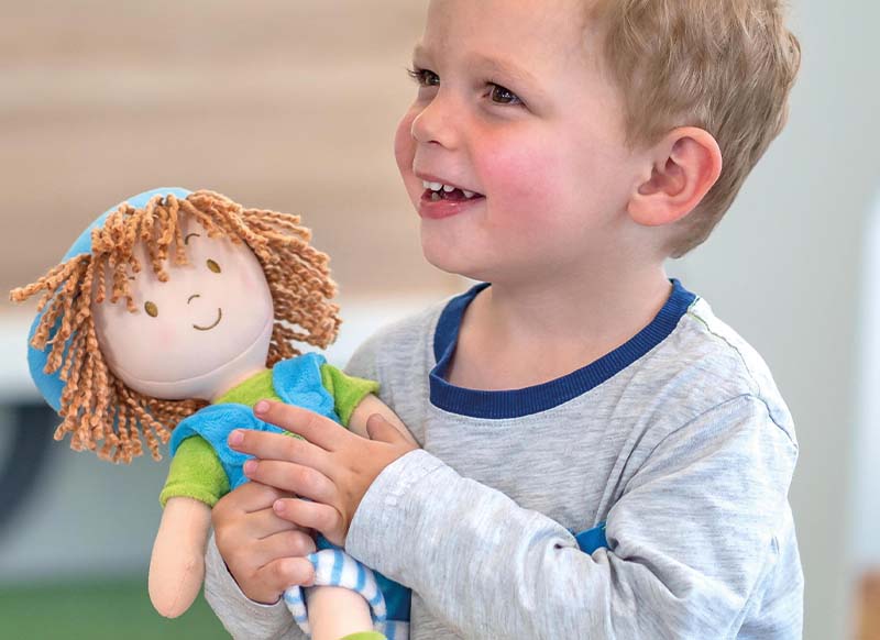 Poppen - Silas - 30 cm - zacht - poppenhoek - per stuk