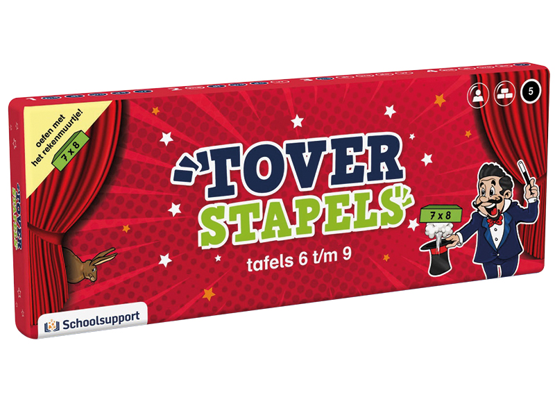 Spel - rekenspel - Toverstapels - maaltafels - Leitnerbox - tafels 6 tot 9 - rekenen - per spel
