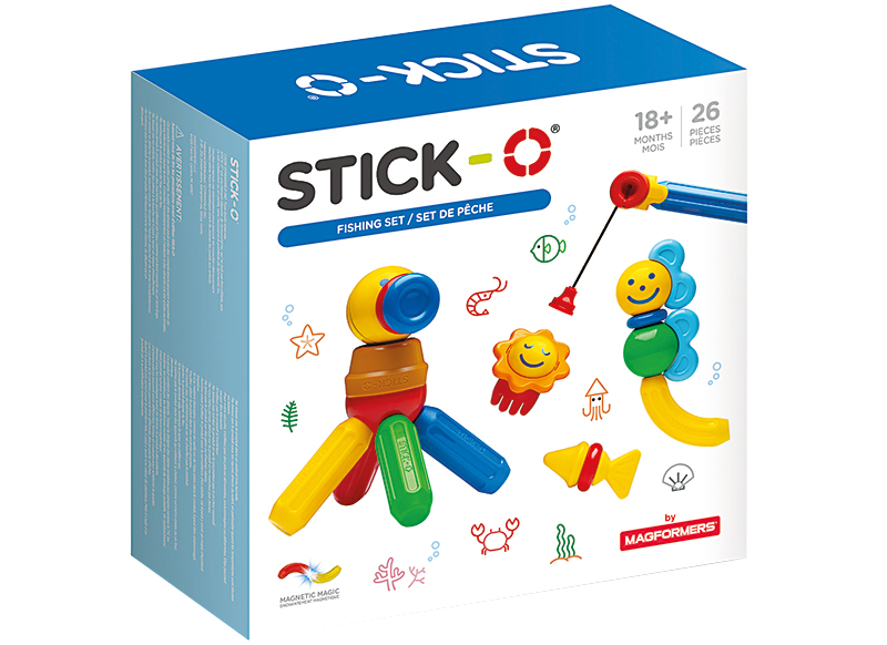 Eerste speelgoed - magnetisch - Clics  - stick-o visset- 26-delig
