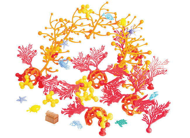 Bouwset - koraal - Guide Craft - Coral Connections - assortiment van 70