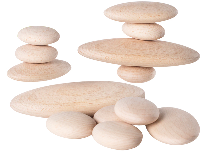 Bouwset - Guide Craft Wood Stackers River Stones - keien - hout - per set