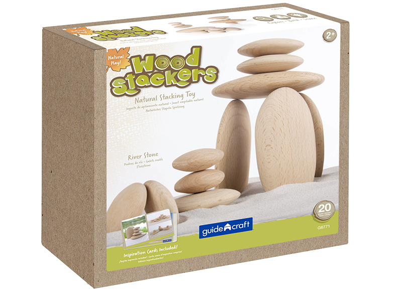 Bouwset - Guide Craft Wood Stackers River Stones - keien - hout - per set