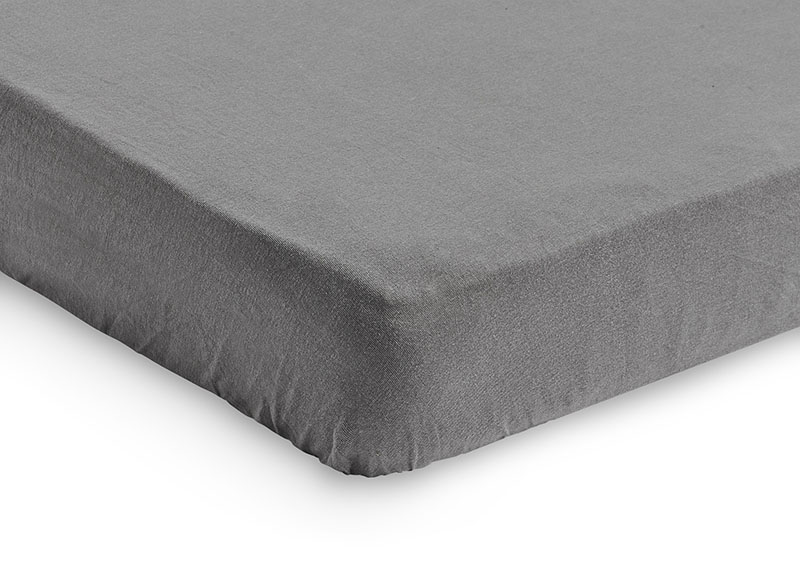 Hoeslakens - Jollein Jersey - 60 x 120 cm - effen - storm grey - per stuk