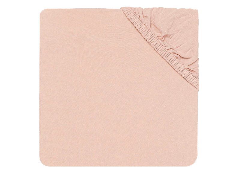 Hoeslakens - Jollein Jersey - 60 x 120 cm - effen - pale pink - per stuk