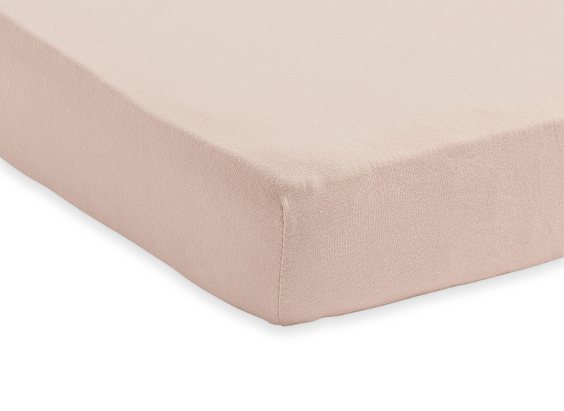 Hoeslakens - Jollein Jersey - 60 x 120 cm - effen - pale pink - per stuk